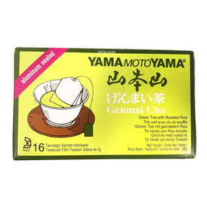 Yamatotoyama Genmai Roasted Rice Green Tea 16x3g ~ 山本山玄米茶茶包 16x3g