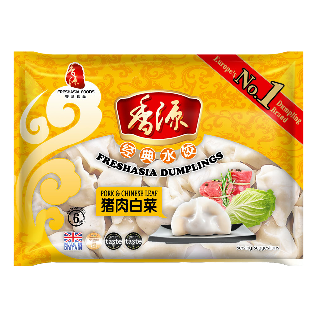 Freshasia Pork and Chinese Leaves Dumplings 410g ~ 香源猪肉白菜水饺 410g