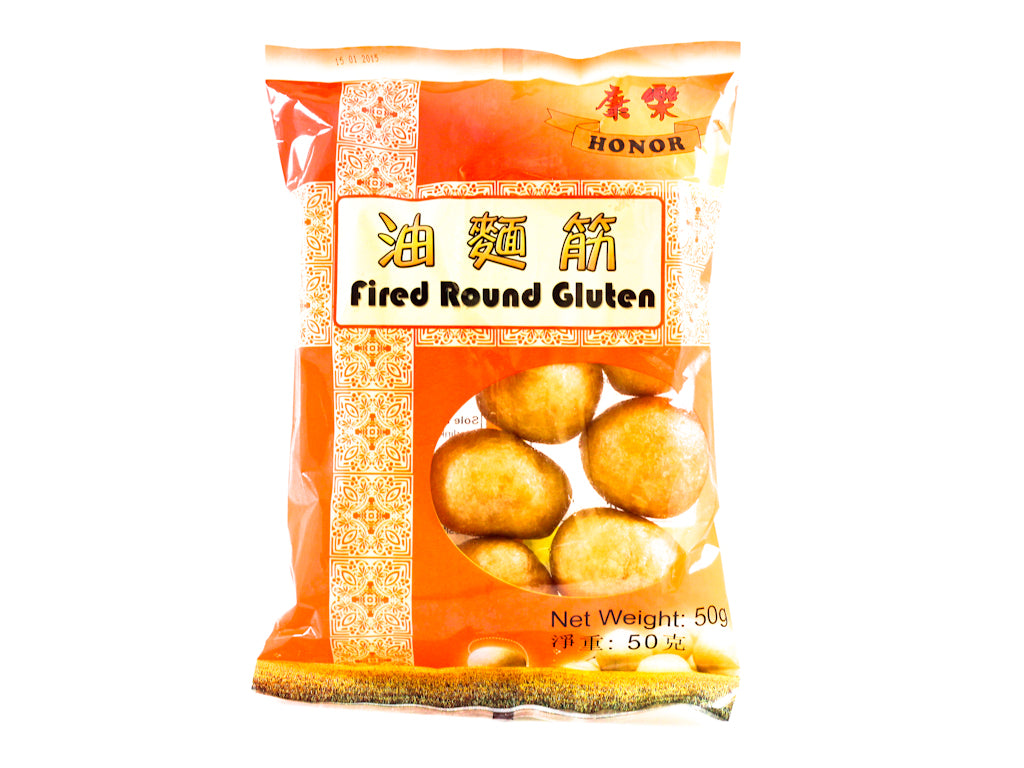 Honor Fried Round Gluten 50g ~ 康乐油面筋 50g