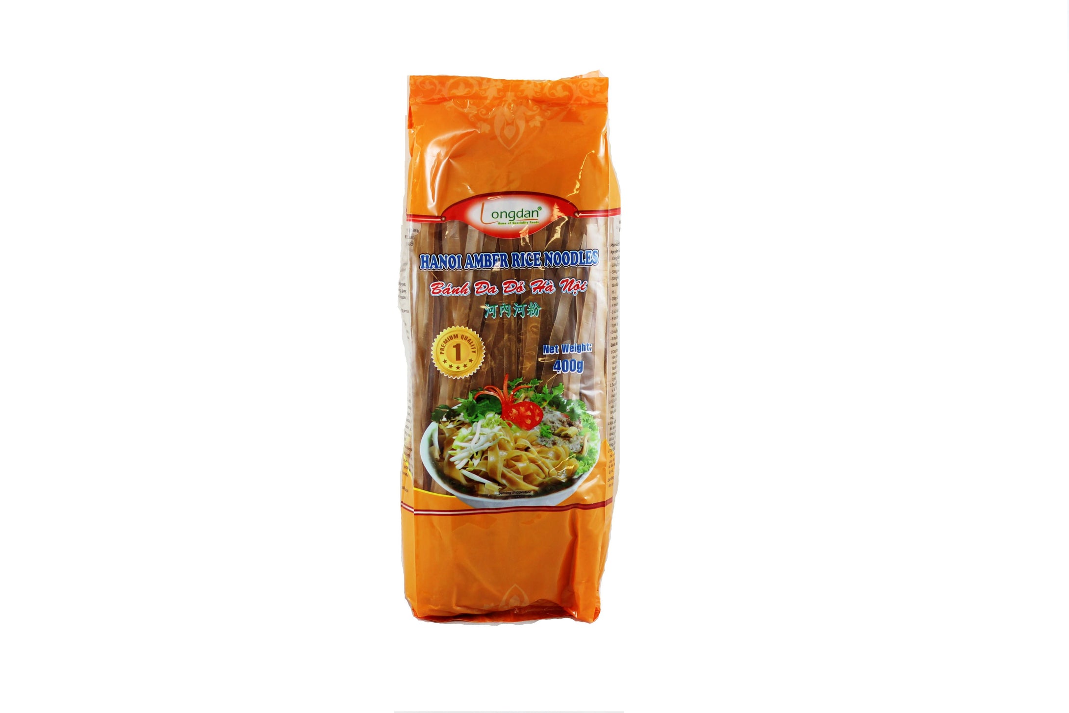 Longdan Hanoi Amber Rice Noodles 400g ~ Longdan 河内河粉 400g