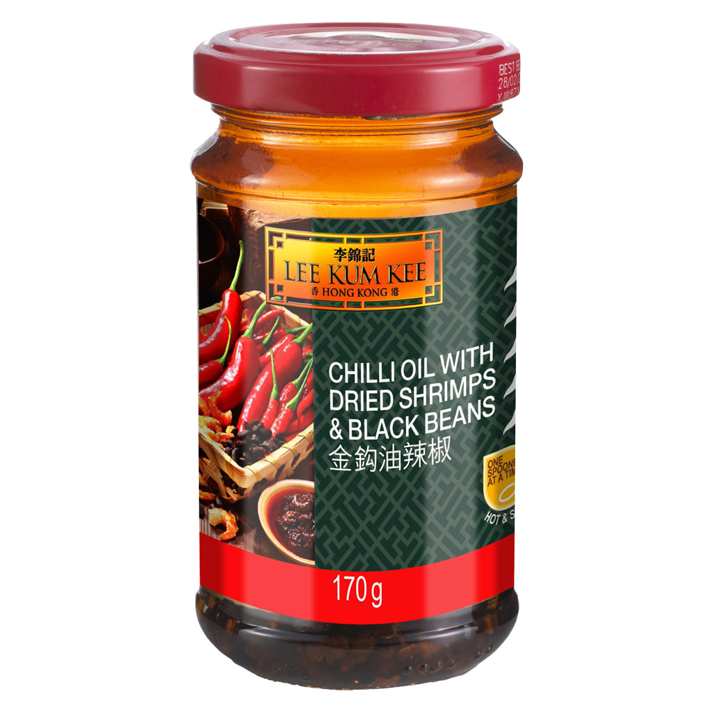 Lee Kum Kee Chilli Oil with Dried Shrimp & Black Beans 170g ~ 李錦記 金鈎油辣椒 170g