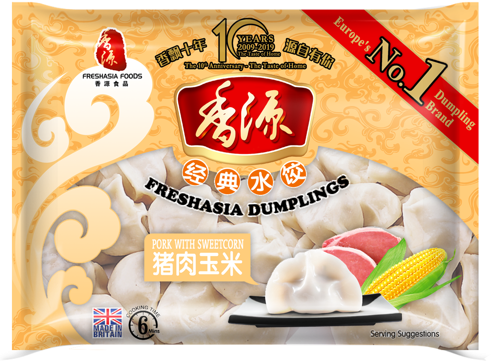 Freshasia Pork and Sweetcorn Dumplings 400g ~ 香源豬肉玉米水餃 400g