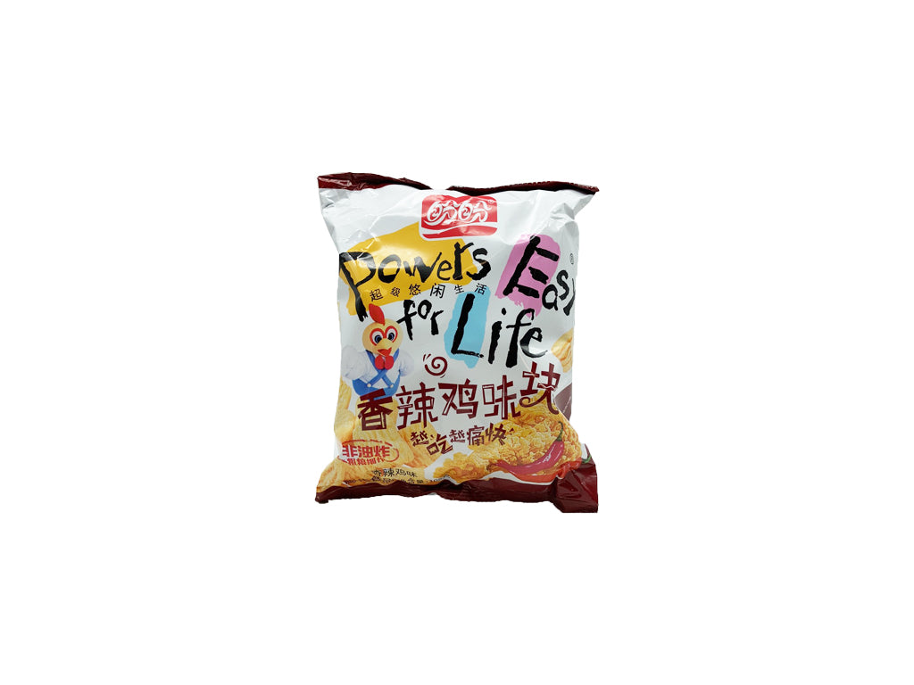 Pan Pan Brand Puffed Snacks Spicy Chicken Flavour 105g ~ 盼盼香辣雞味塊 105g