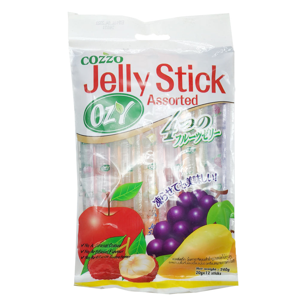 Cozzo Fruit Jelly Straw Assorted 240g ~ Cozzo 果冻条 240g