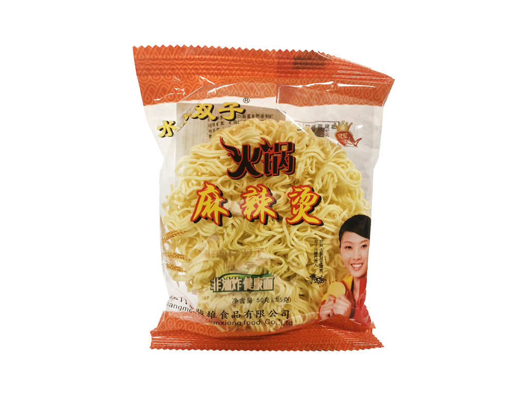 Shuang Zi Noodle for Hotpot 60g ~ 双子 麻辣烫火锅面 60g