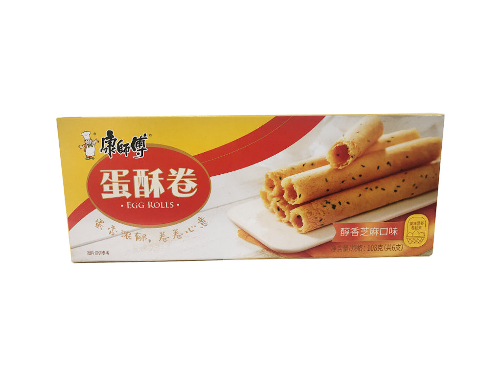 Master Kong Egg Rolls Sesame Flavour 108g ~ 康师傅蛋酥卷 醇香芝麻口味 108g