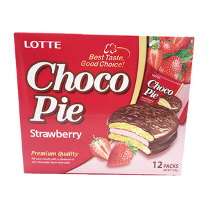 Lotte Choco Pie Strawberry Flavour 336g ~ Lotte 巧克力派 草莓味 336g
