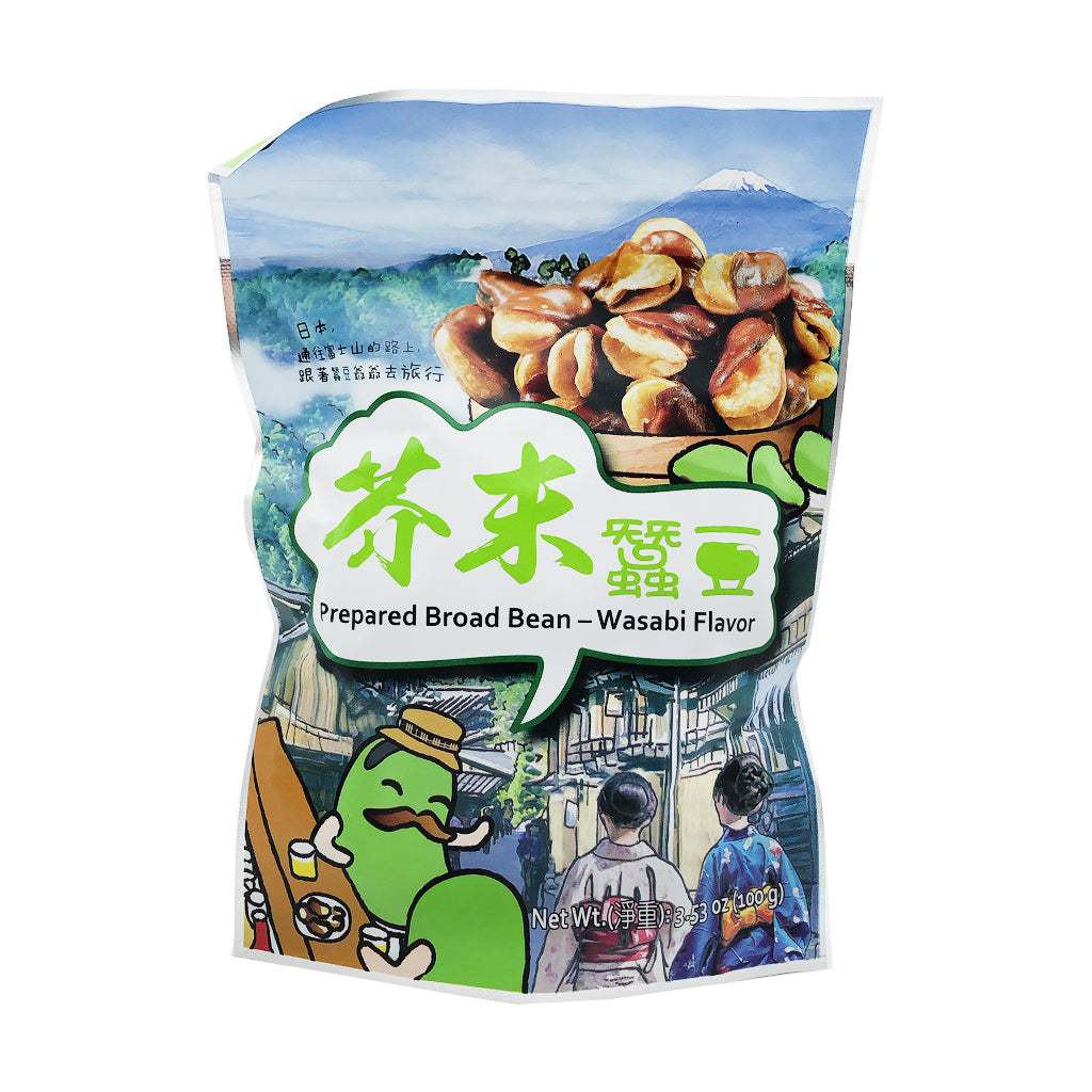 Six Fortune Broad Bean Wasabi Flavour 100g ~ 六福 蠶豆 芥末味 100g