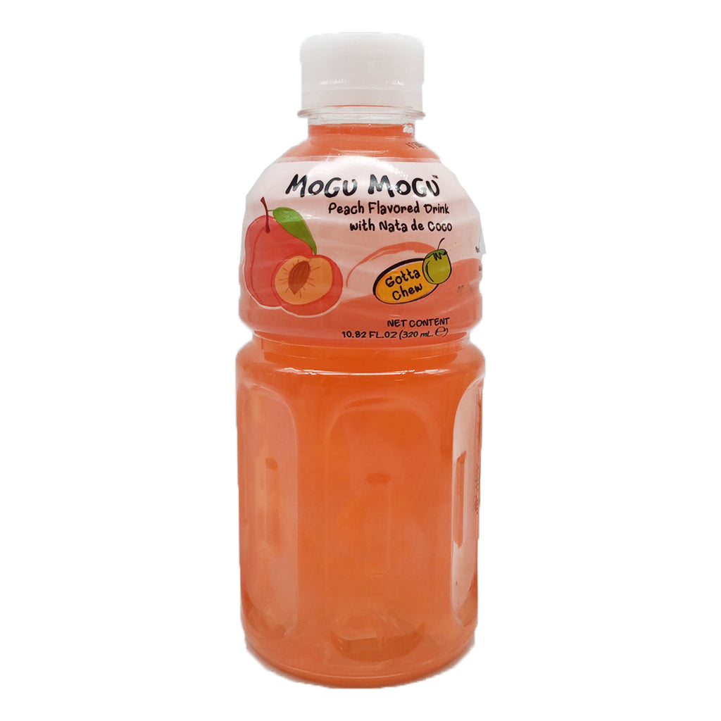 Mogu Mogu Peach Flavoured Drink With Nata De Coco ~ Mogu Mogu 桃味椰果饮料