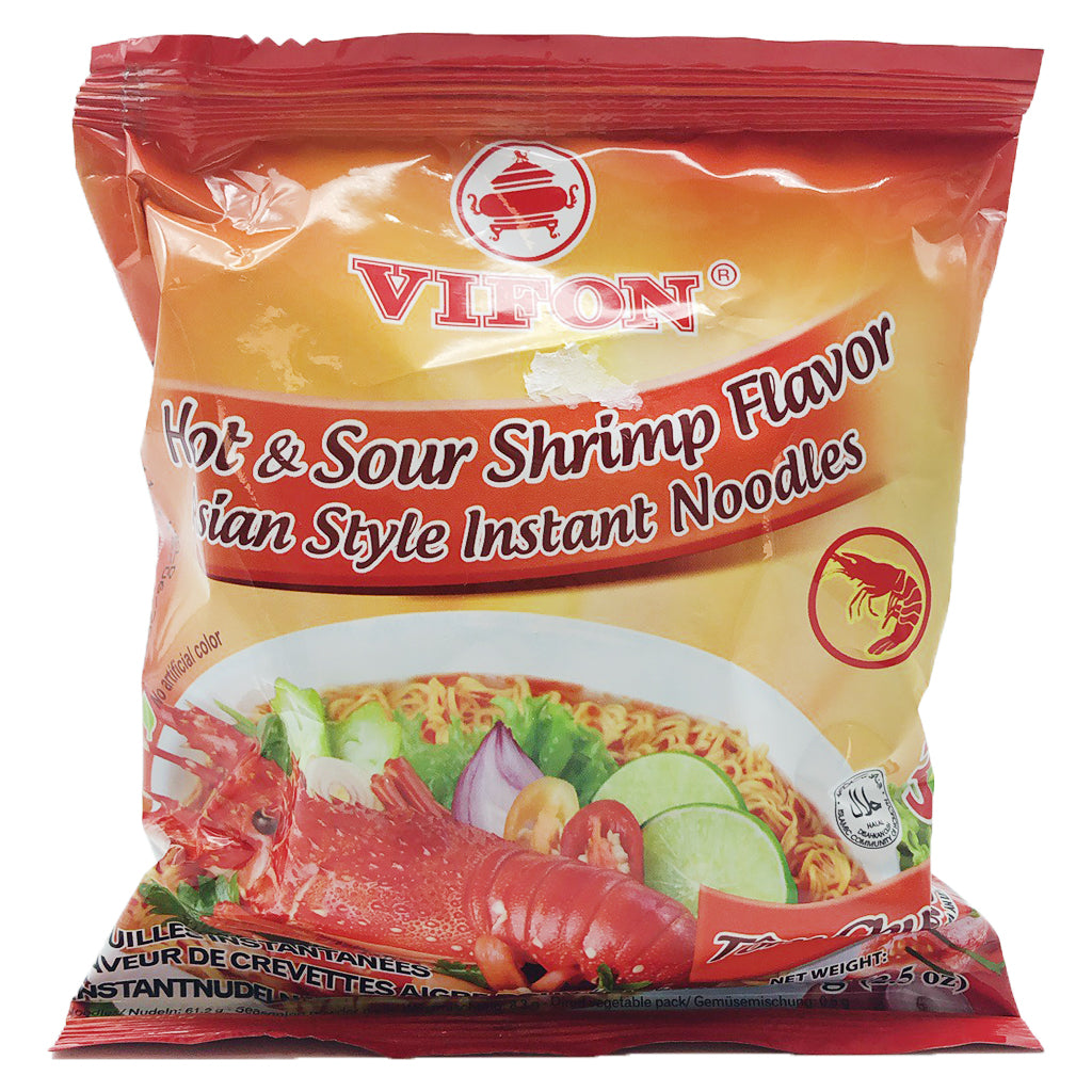 Vifon Hot Asian Style Noodle Hot And Sour Shrimp 70g ~ Vifon 亚洲风味酸辣虾面 70g