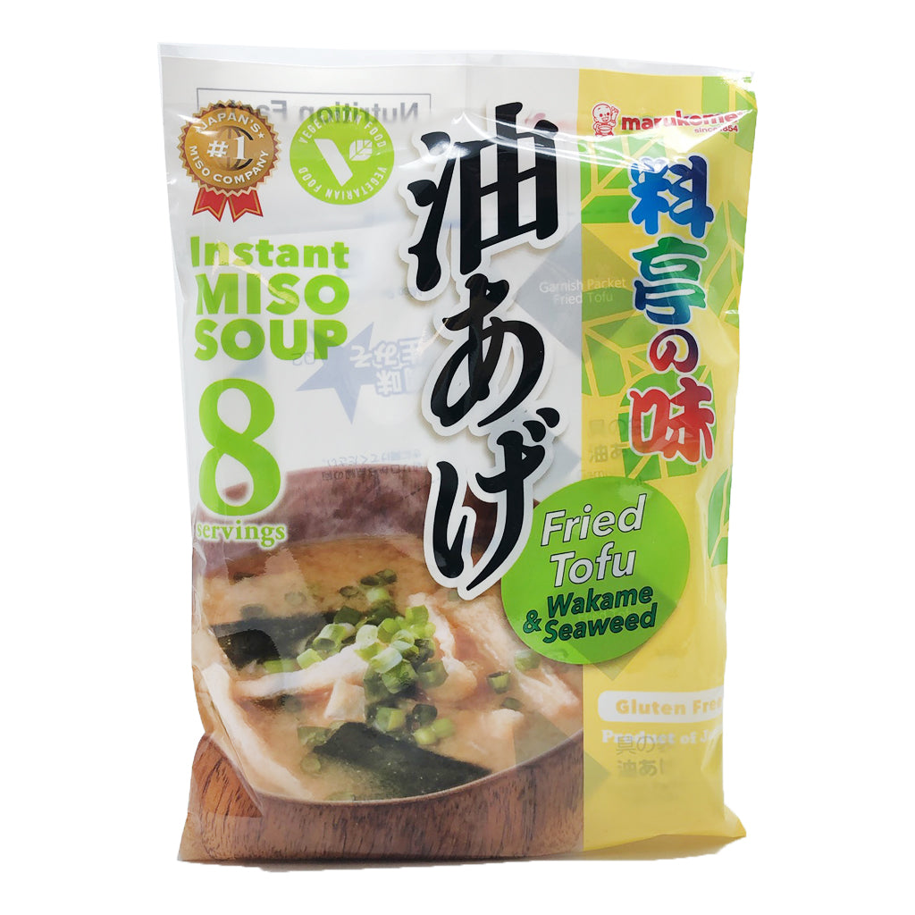 Marukome Miso Soup Fried Tofu & Wakame Seaweed ~ 料亭味味增汤 炸豆腐和裙带菜