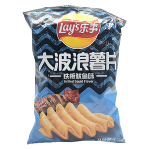 Lay's Crisps Sizzling Squid Flavour ~ 乐事大波浪薯片 铁板鱿鱼味