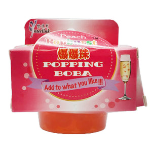 Popburst Popping Boba Peach Flavour 130g ~ 一直旺爆爆珠（杯）水蜜桃味 130g