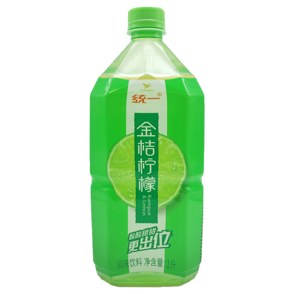 Unif Kumquat and Lemon Flavour Drink 1L ~ 统一 金桔柠檬饮料 1L