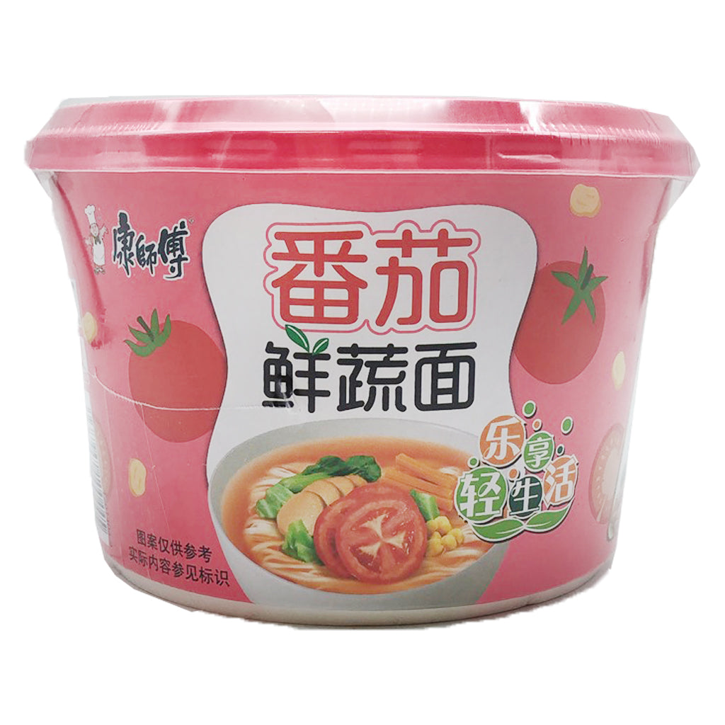 Master Kong Vegetable Instant Noodle Tomato Flavor 109g ~ 康师傅 番茄鲜蔬菜桶面 109g