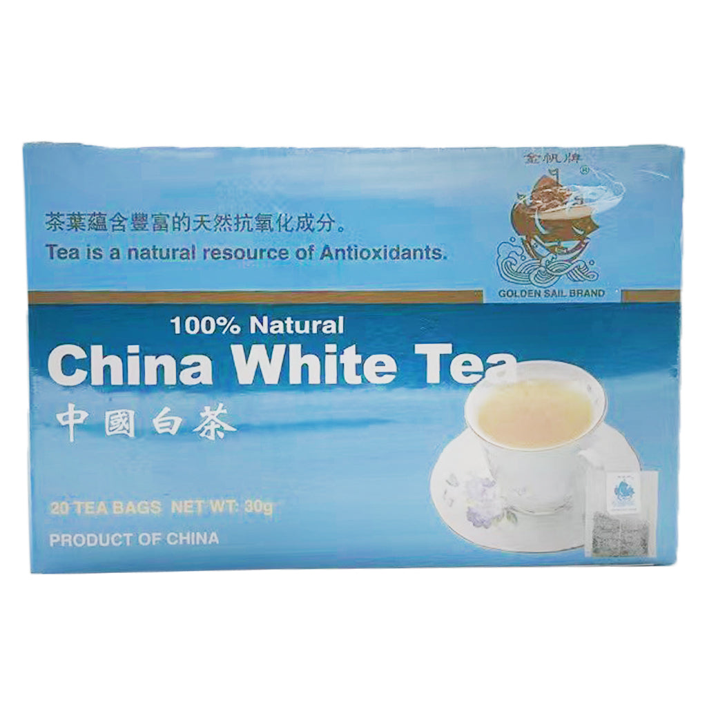 Golden Sail White Tea Tea Bags 20x1.5g ~ 金帆牌 白茶袋泡 20x1.5g