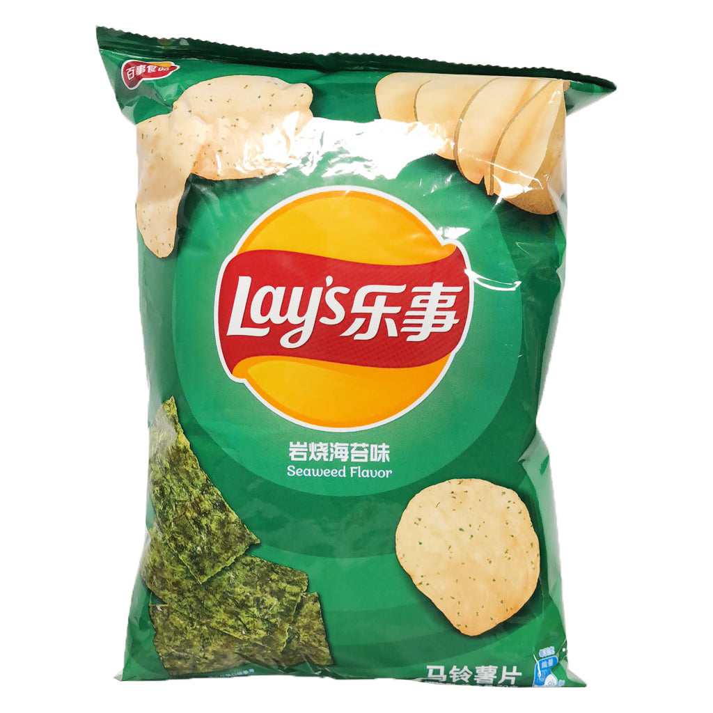 Lay's Potato Chips Seaweed Flavour 65g ~ 乐事 岩烧海苔味 65g