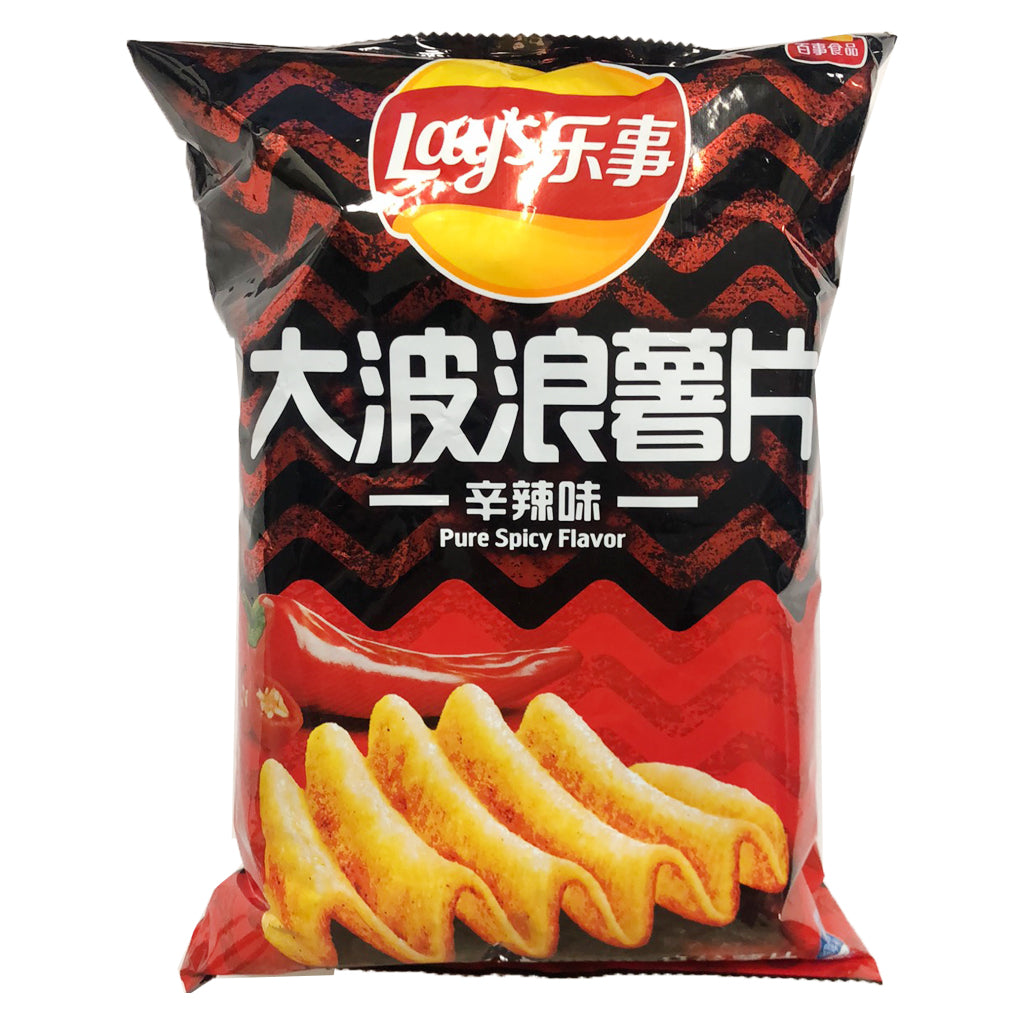 Lay's Potato Chips Pure Spicy Flavour 70g ~ 乐事 大波浪薯片 辛辣味 70g