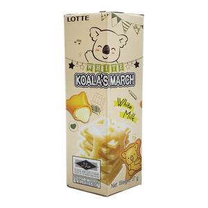 Lotte Koala's March White Chocolate Milk Flavour 37g ~ 乐天 小熊饼 白巧克力牛奶味 37g