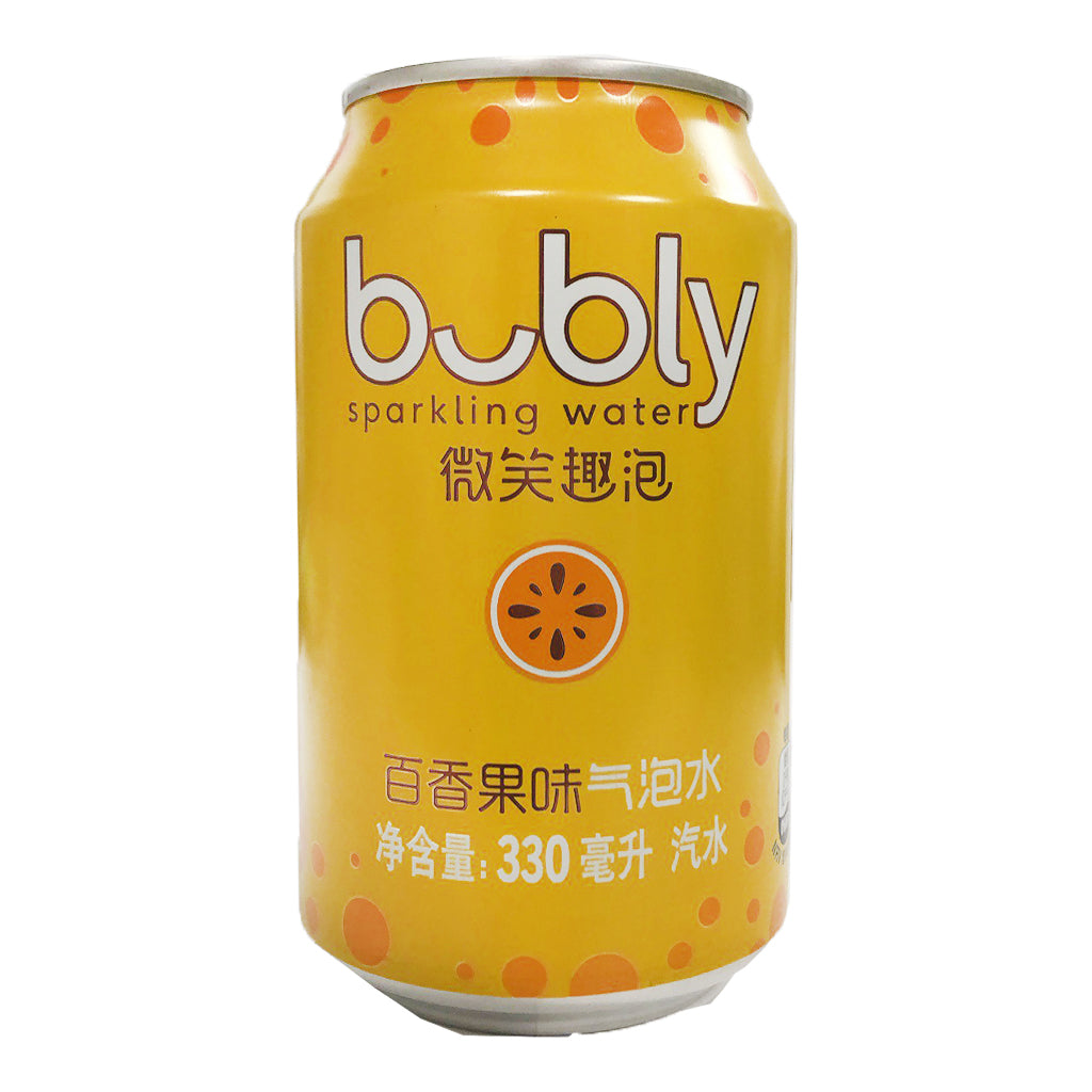 Bubly Sparkling Water Passion Fruit Flavour 330ml ~ 微笑趣泡气泡水 百香果味 330ml