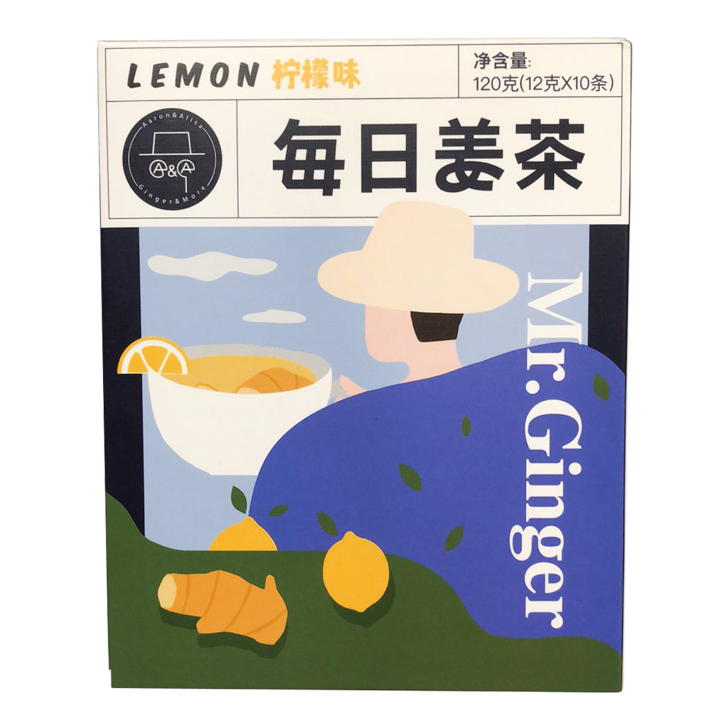 Daily Ginger Tea Mr Ginger Lemon Ginger Tea 10x12g ~ 每日姜茶 年轻系列 柠檬姜茶 10x12g
