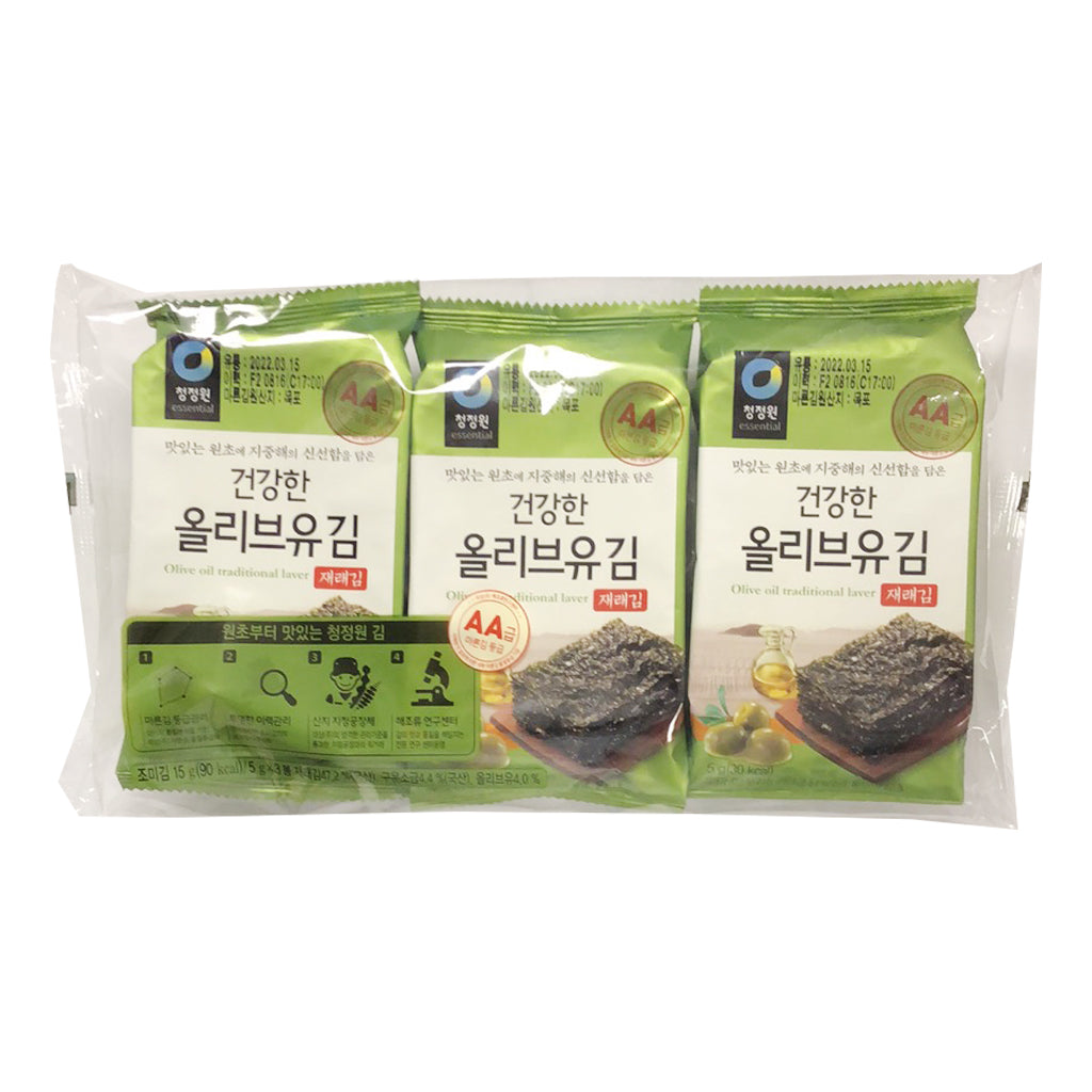 Daesang Olive Oil Seasoned Seaweed Snack ~ Daesang 橄榄油紫菜零食