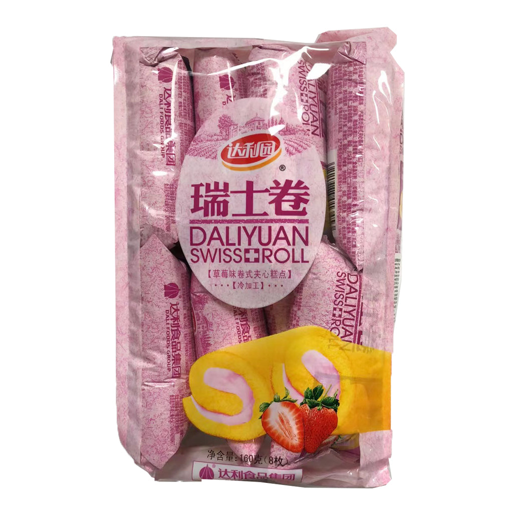Dali Yuan Swiss Roll Strawberry Flavour ~ 达利园 瑞士卷 草莓味