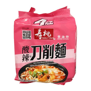Sau Tao Sliced Noodle Hot and Sour Flavour 384g ~ 寿桃 酸辣刀削面 384g