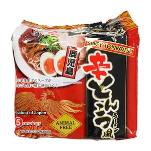 Higashimaru Spicy Tonkotsu Flavour Ramen 390g~ 东丸 鹿儿岛 辣味豚骨拉面 390g