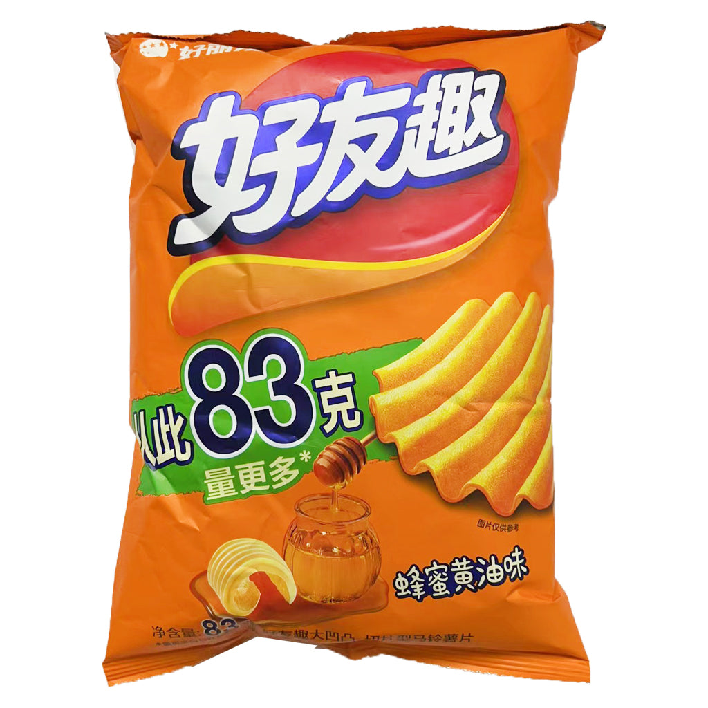 Orion Potato Chips Honey Butter Flavour 83g ~ 好丽友 好有趣 大凹凸马铃薯片 蜂蜜黄油味 83g
