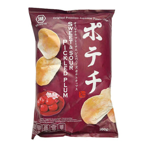 Koikeya Potato Chips Sweet and Sour Pickled Plum 100g ~ 湖池屋 酸甜梅味薯片 100g
