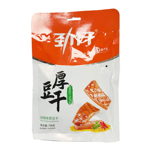 Jing Zai Seasoned Beancurd Pickled Chilli Flavour 108g ~ 劲仔 厚豆干 泡椒味 108g