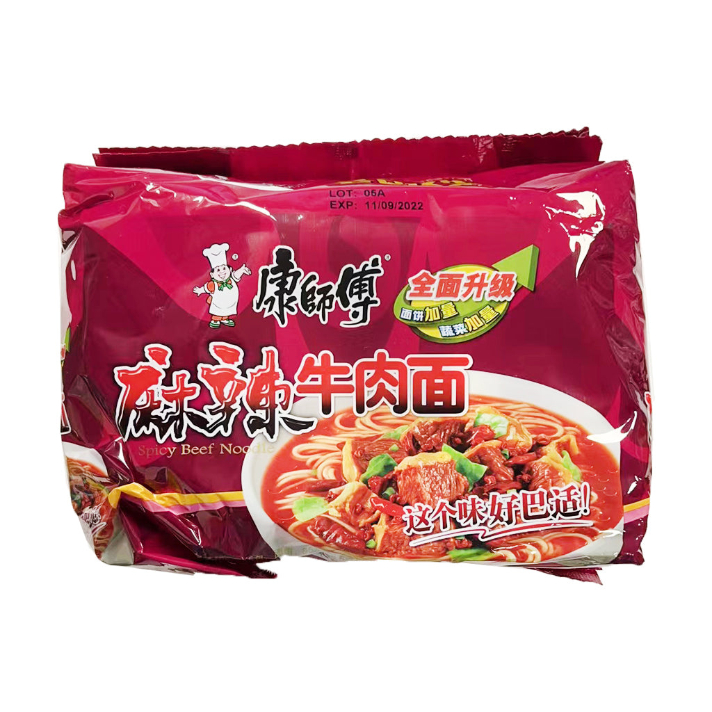 Master Kong Instant Noodle Spicy Beef 530g ~ 康师傅 经典麻辣牛肉面 530g