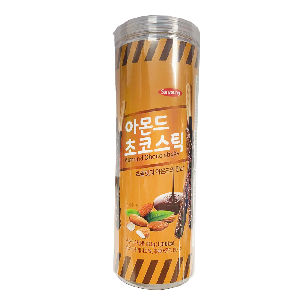 Sunyoung Almond Choco Sticks 180g ~ 善永杏仁味巧古力曲奇棒 180g