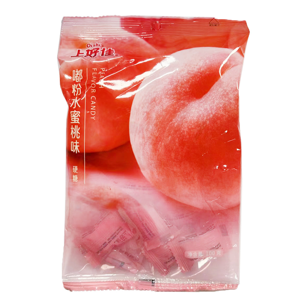 Oishi Peach Candy 100g ~ 上好佳嘟粉水蜜桃味 100g