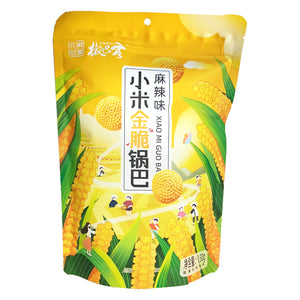 Hua Jiao Shi Jia Millet Cracker Hot and Spicy 130g ~ 花椒世家 小米金脆锅巴 麻辣味 130g
