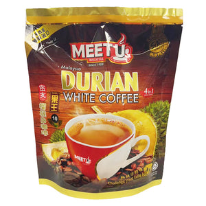 MEETU Durian White Coffee 4 In 1 300g ~ 密友 四合一 果王榴莲白咖啡 300g
