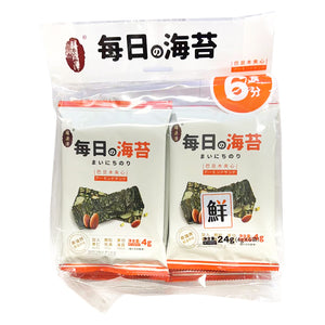 Shan Yuan Ze Seaweed Snack Almond 24g ~ 膳源泽 每日海苔 巴旦木夹心 24g