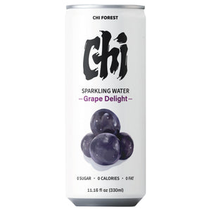 Chi Forest Sparkling Water Grape Delight Flavour 330ml ~ 気 夏黑葡萄味苏打气泡水 330ml