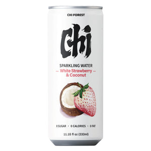 Chi Forest Sparkling Water White Strawberry Coconut 330ml ~ 気 白草莓椰子味苏打气泡水 330ml