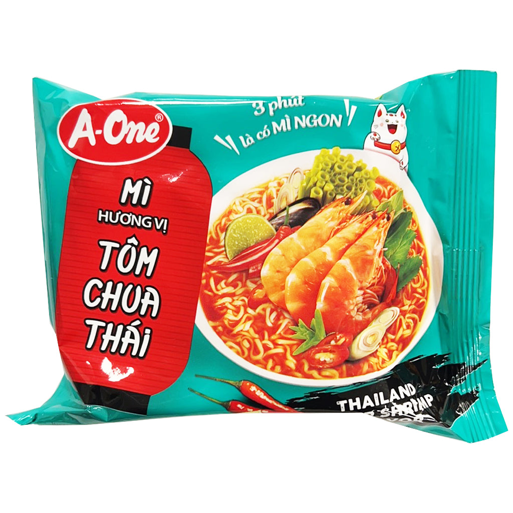 A One Instant Noodle Thai Sour Shrimp Flavour 85g ~ 味王 泰式酸虾味即食面 85g
