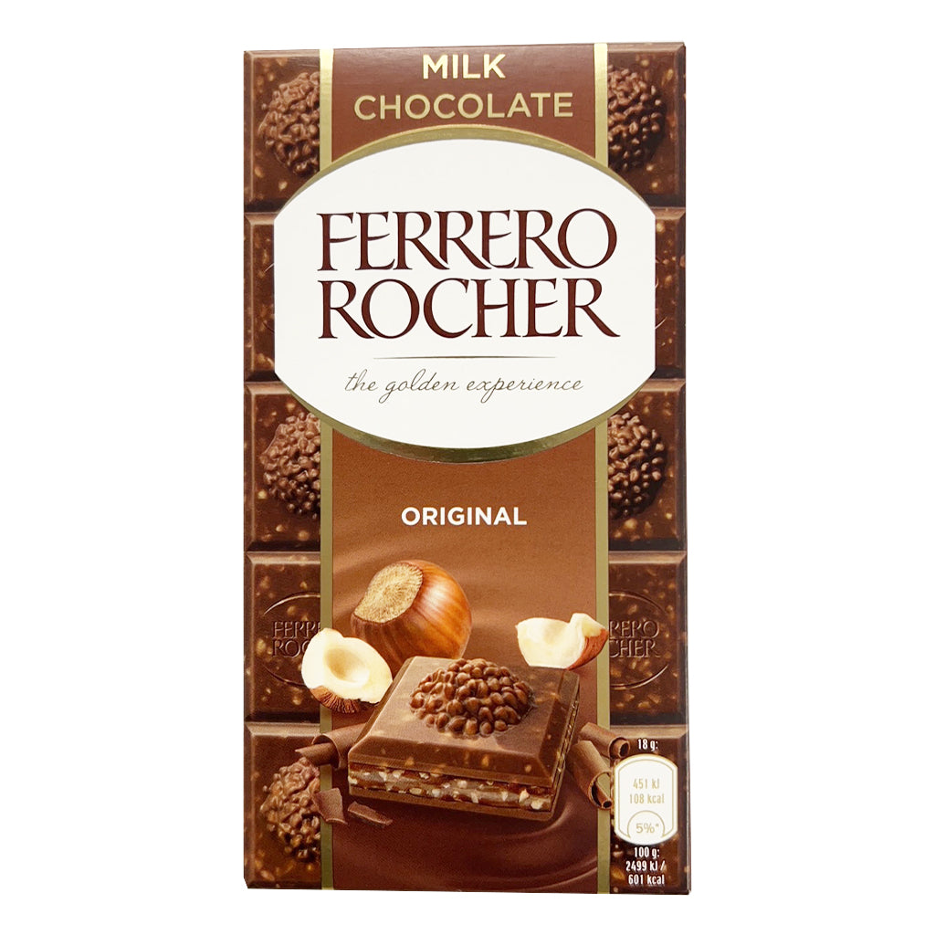 Ferrero Rocher Milk Chocolate Bar 90g