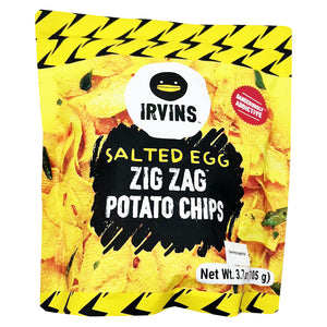 Irvins Salted Egg Zig Zag Potato Chips 105g ~ Irvins 咸蛋波浪纹薯片 105g