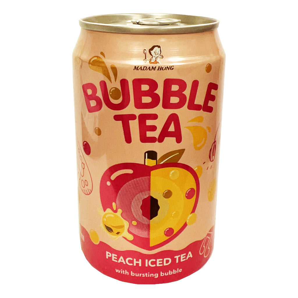 Madam Hong Peach Ice Tea Bursting Bubble 320ml ～ 洪大妈 水蜜桃冰茶与爆珠 320ml