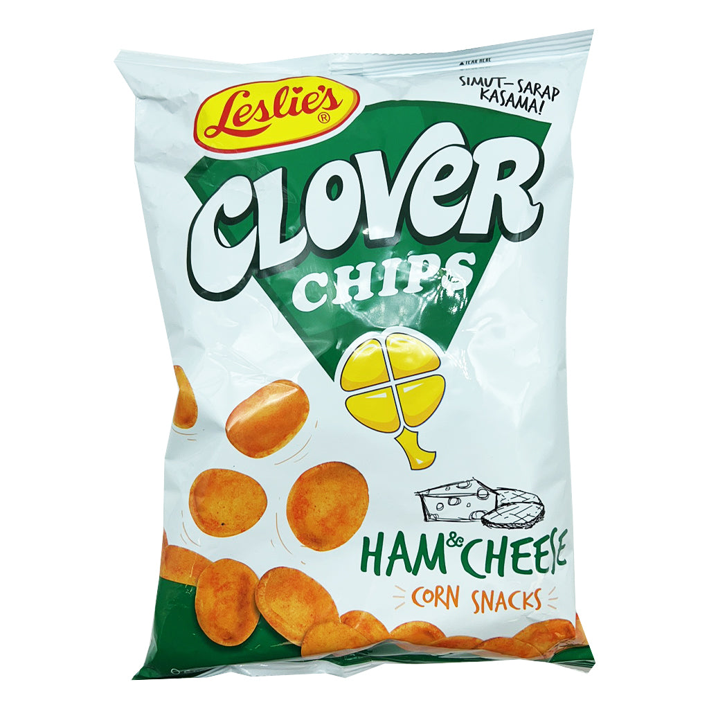 Leslie's Clover Chips Ham & Cheese Flavour 145g ~ 蕾斯丽三叶草饼 火腿芝士 145g