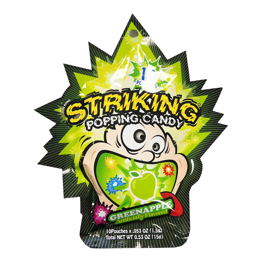 Striking Popping Candy Green Apple 15g ～索劲 爆炸糖 青苹果味 15g