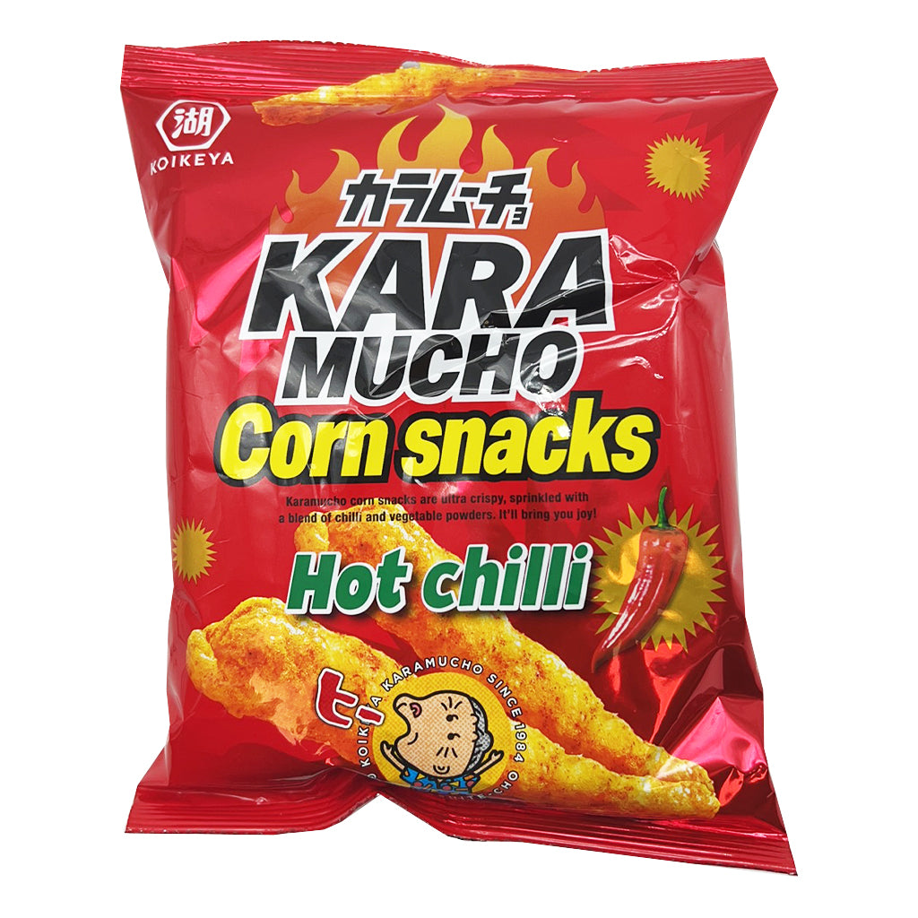 Koikeya Karamucho Corn Snacks Hot Chilli Flavour 65g ~ 池屋 辣味玉米脆条 65g