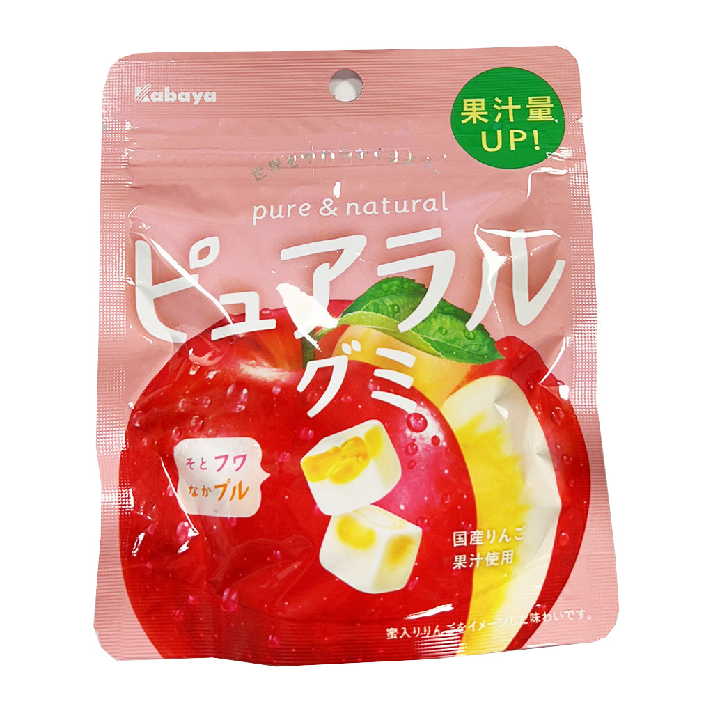 Kabaya Pureral Apple Flavour Soft Candy 58g ～ Kabaya 苹果味软糖 58g