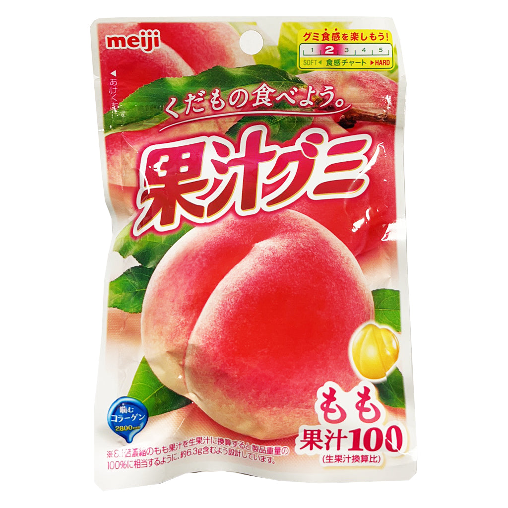 Meiji Kaju Peach Flavour Soft Candy 51g ～ Meiji 果汁软糖 水蜜桃味 51g