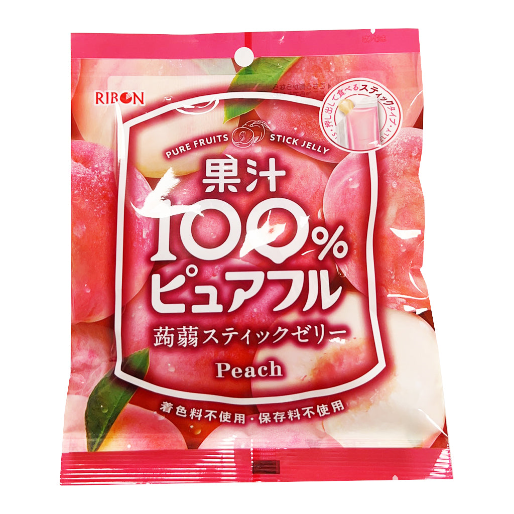 Ribon Peach Konjac Jelly 104g ～ Ribon 蒟蒻 水蜜桃味 104g